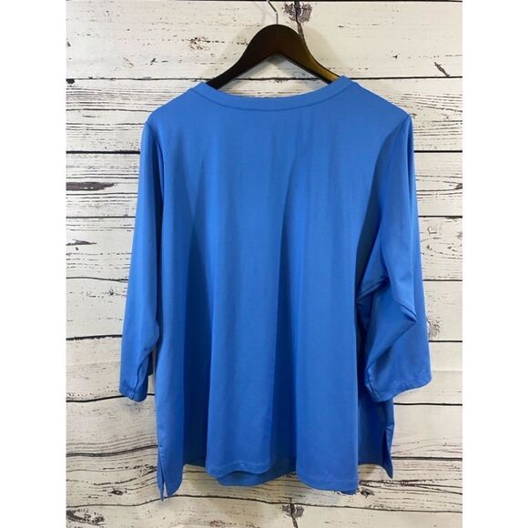 Women's Susan Graver Top 2XL Blue - Picture 5 of 5